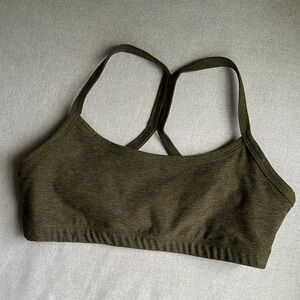Beyond Yoga olive green, Racerback Sports Bra